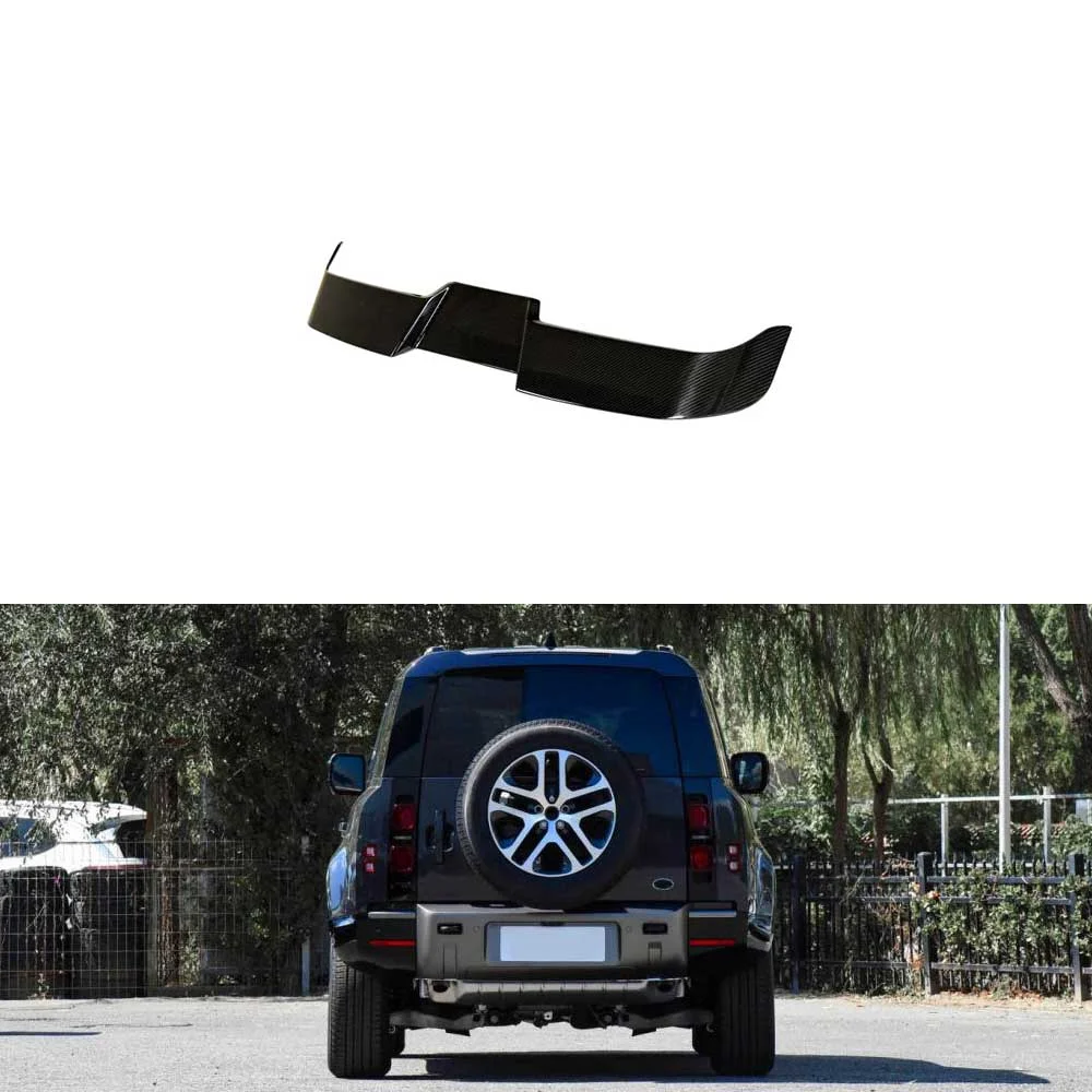 

Real Carbon Fiber L663 Rear Roof Wing Spoiler For Land Rover Defender L663 Top Wings Black Lip Trunk Wing Body Kit Splitter