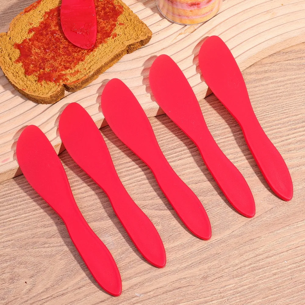 1/5PCS Plastic Butter Knife Portable Long Handle Cheese Cutting Knifes Multi-purpose Bread Cream Spreaders Home Kitchen Gadgets butter knife cheese knife
