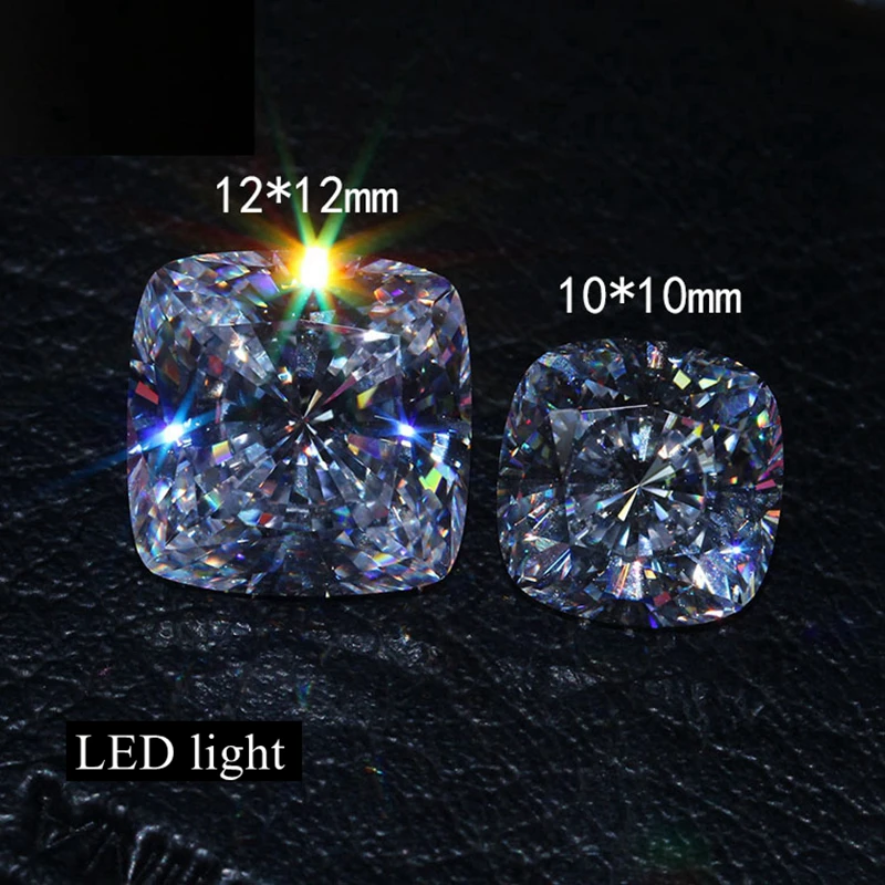 Natural White Sapphire 12x12mm Square Cut VVS Loose