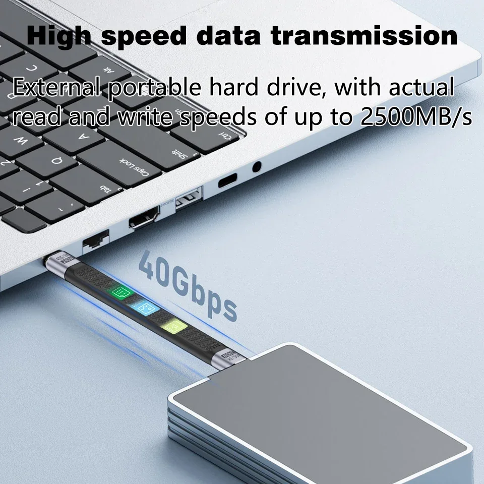 USB4  ̺ ȣȯ Ʈ 3, 4, 40Gbps,  15  ƽ, SSD ͸, USB C C Ÿ Ʈ ̺, 240W, 8K60Hz