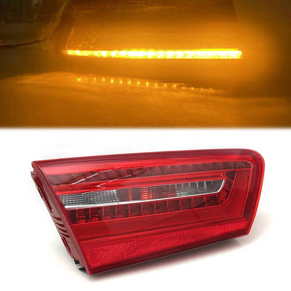 Car Left Side LED Rear Inner Tail Light Brake Lamp with Bulb Wiring Harness for-Audi A6 C7 2010-2016 4G5945093