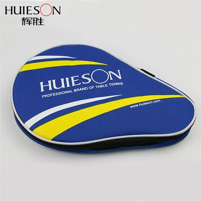 Table Tennis Racket Huieson Double Size Gourd Shape Oxford Cloth Table Tennis Racket Case Zipper Outer Pouch for 2 Ping Pong Paddle and 3 Balls