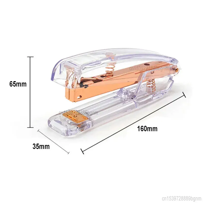 Mini Rose Gold Stapler & Staple Remover Set – Acrylic Metallic Desktop Stapler With 1000 Staples - View #11
