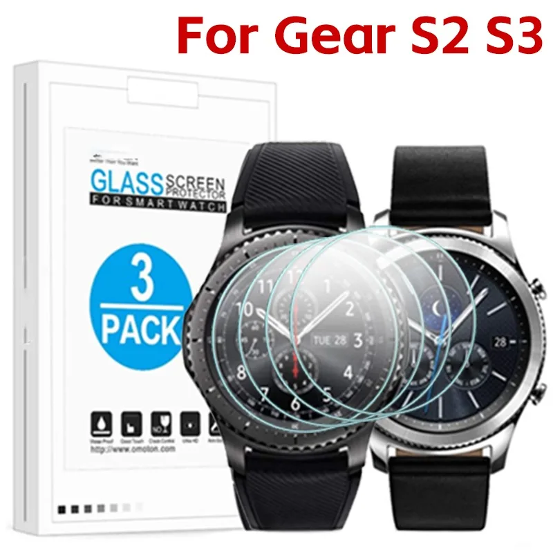 

3-1 шт. закаленное стекло для Samsung Gear S2 S3 Classic Frontier Screen HD стекло с защитой от царапин взрывозащищенные пленки для Gear S2 S3