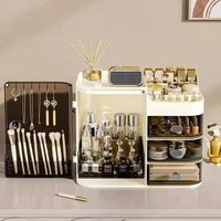 Makeup Storage Box Dressing Table Sundries Organizer Case Drawer Style Desktop Cabinet Lipstick Facial Mask Make Up Organizer 2