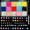 1Box Multi-Style Colorful Resin Bear Bow Flower Nail Charms Alloy Butterfly Cherry Simulated Pearl Nail Art Accessories for DIY 3