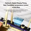 Golden Stainless Steel Sink Household Honeycomb Embossed Booster Pull Out Faucet Cup Washer Waterfall Large Single Kitchen Sink 4