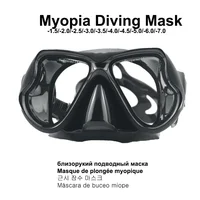 Diving Mask Optical Nearsighted Myopia  Glasses Resin Plastic Lens Googles Silicone  Short-sighted Reading 2