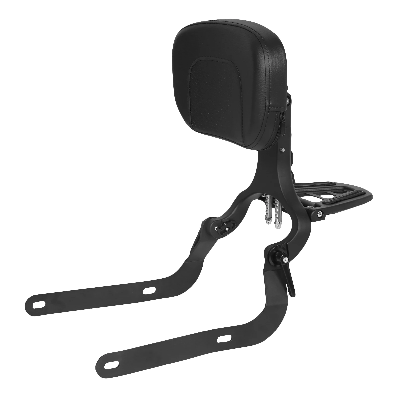 Motorcycle Passenger Sissy Bar Backrest Adjustable Passenger Backrest Pad Multi-Purpose for Harley XG750/500 Street750/500 14-22