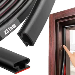 Universal Weatherproof Self - Adhesive TPE Door & Window Sealing Strip (Black)