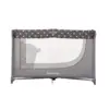 Portable Crib Baby Playpen with Mattress and Carry Bag Grey 4