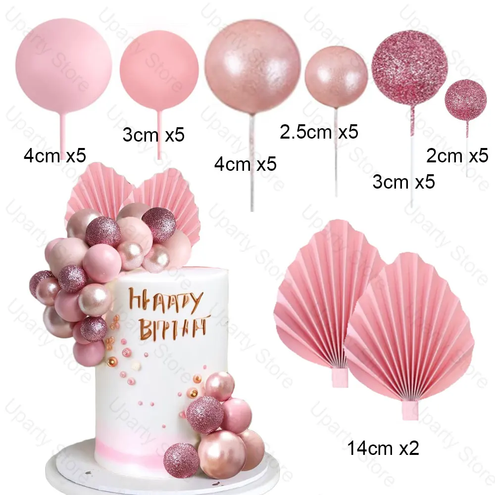 Pink Bear & Rainbow Cake Toppers Set - Baby Shower & Birthday Decorations