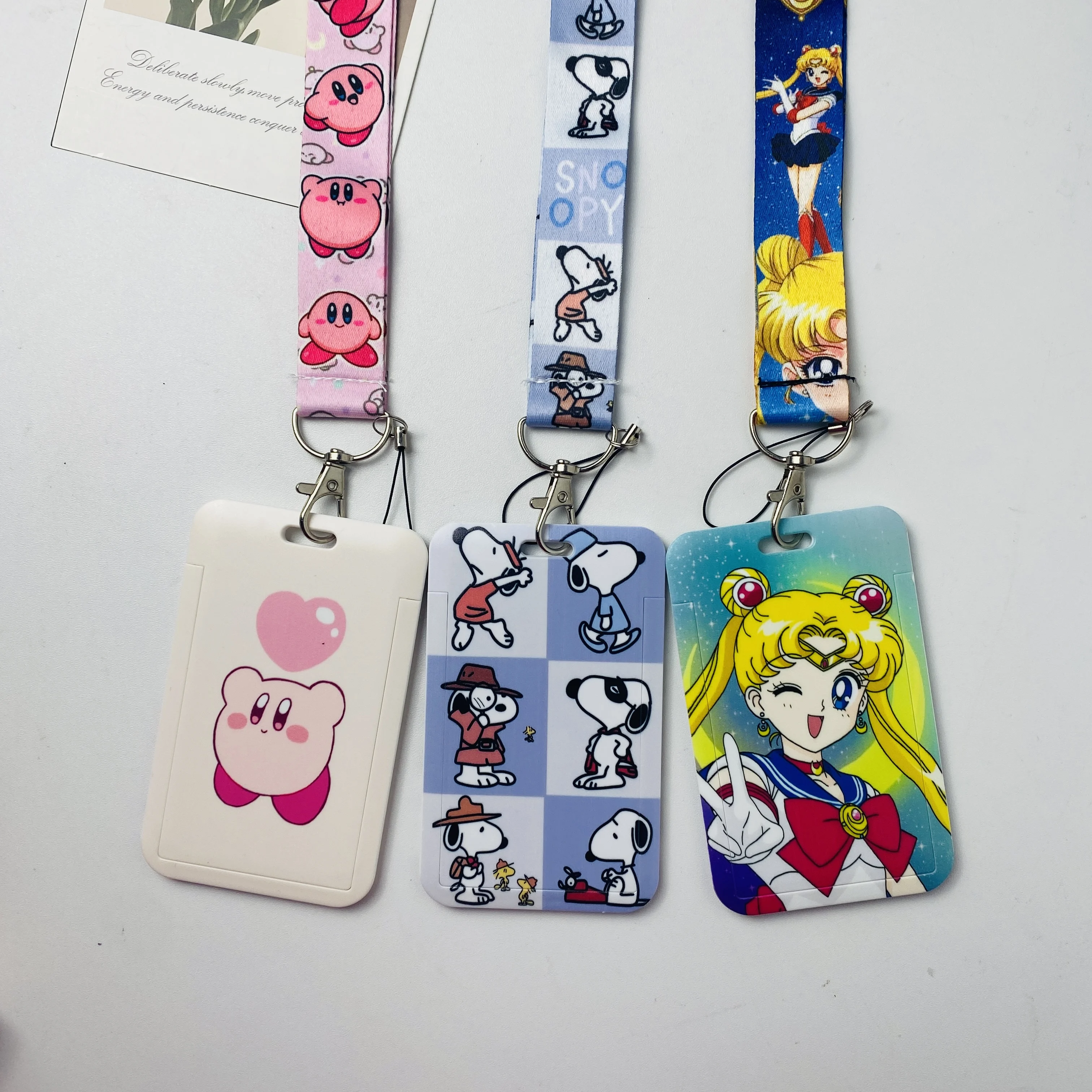 Credential Holder Anime Credential Holder Cartoon Lanyards for Key Neck Strap For Card Badge Gym Keychain Keyring Accessories Gifts