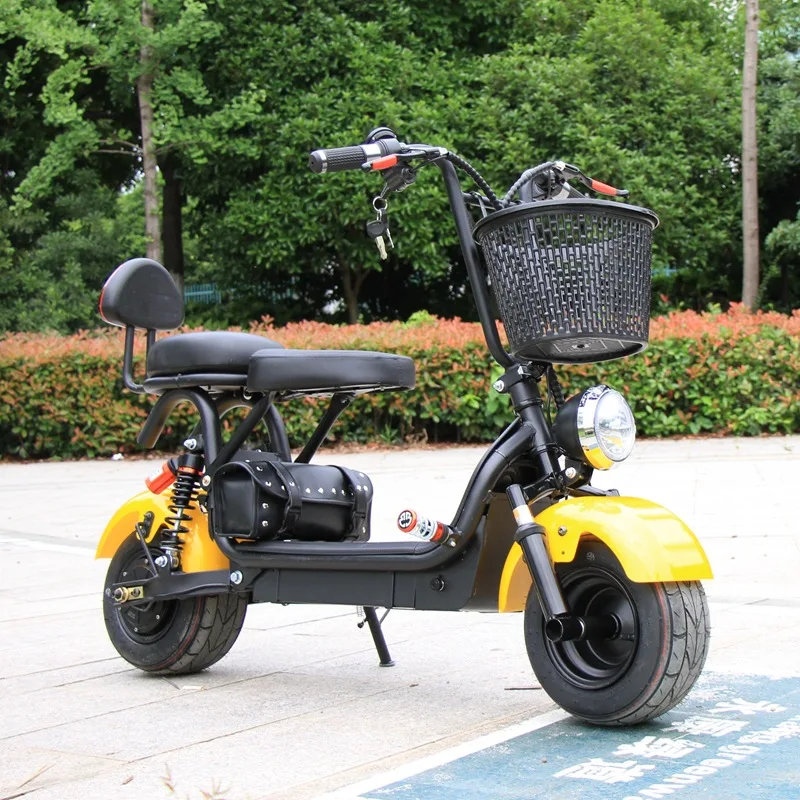 Електрически Скутер 48V Mini Harley Scooter 1000W Motor Lithium Battery Pedal Motorcycle Wide Tire Skateboard Electric Scooter