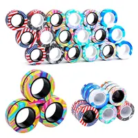 3Pcs Fidget Spinner Magnetic Ring Set Camo Fingers Magnet ADHD Stress Relief Magical Toys for Kids Adult Anxiety Gift Random 1