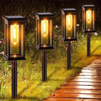 Solar Pathway Lights Waterproof take Lights Warm White Solar Light for Garden Walkway Driveway Yard Lawn Landscape Lighting 1