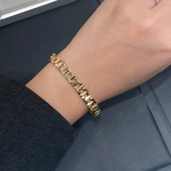 Pulsera de color dorado de 20cm para mujer 1