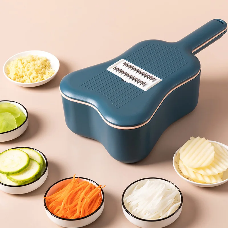 Multi-function Manual Vegetable Slicer Carrot Potato Grater Onion Cutter Slicers Easy Food Chopper With 6 Blades