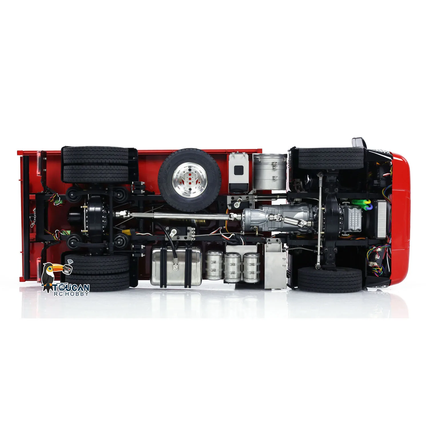 Toys 1/14 4x4 RC Hydraulic Dumper Car Remote Control Dump Truck 3-Speed Transmission Light Sound Metal Tipper Finished Car Model 5