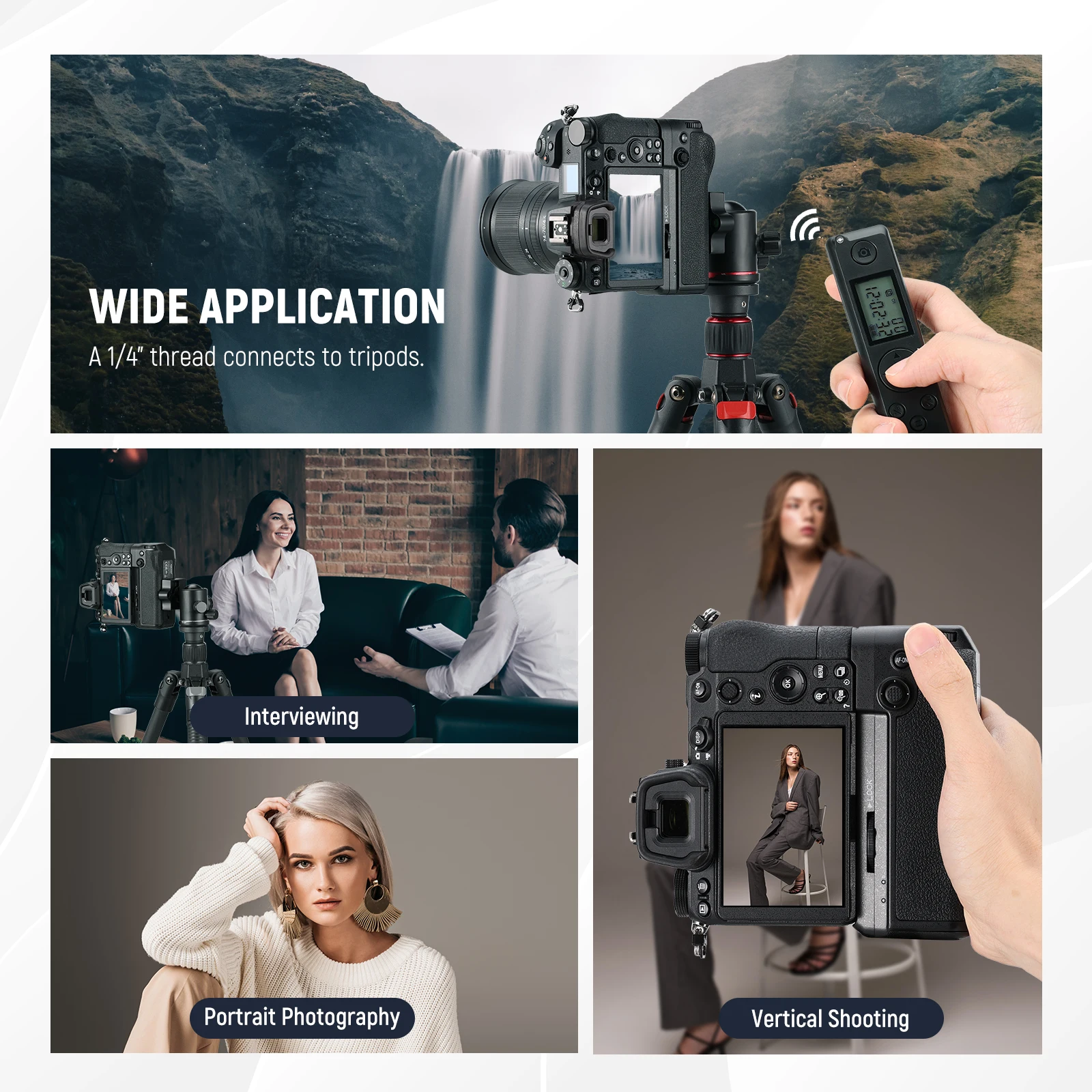 NEEWER MB-N11 Replacement Vertical Battery Grip 2.4G Control For Nikon Z6 II & Z7 II Camera and EN-EL15c/ EN-EL15b/ EN-EL15 camera battery handle grip