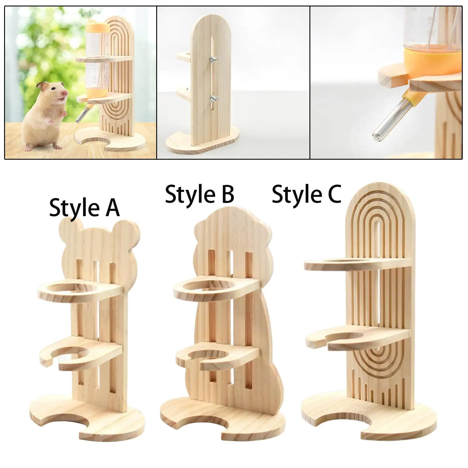 Small Animals Water Bottle Stand Adjustable Height Drinker Holder Portable Rack for Squirrel Bunny Small Animals Rat small animal water bottle
