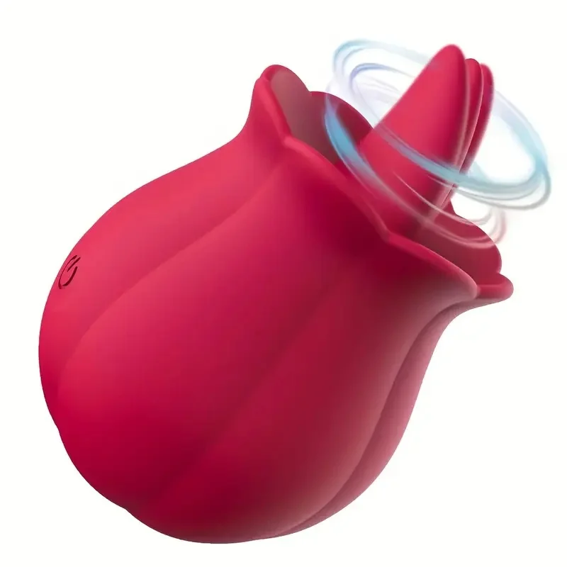 1PC Rose Tongue Vibrator Sex Toy Female Fun Pumpkin Flower Vibrating Egg Rose Tongue Vibrator Sex Toy Simulates Oral Tongue 18+