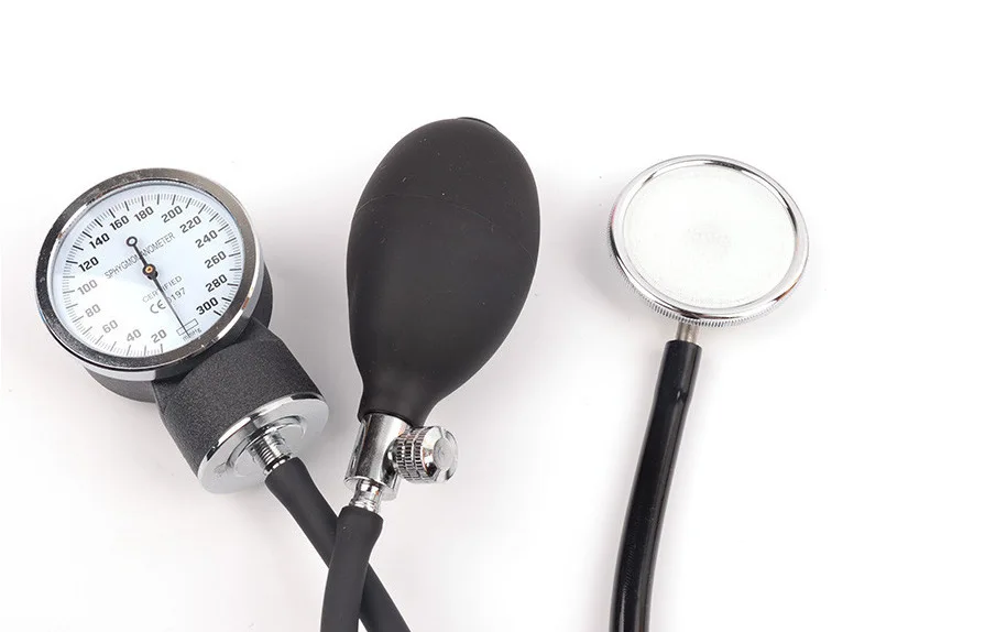 Manual blood pressure monitor, single listening two in one set with stethoscope, medical old-fashioned blood pressure monitor