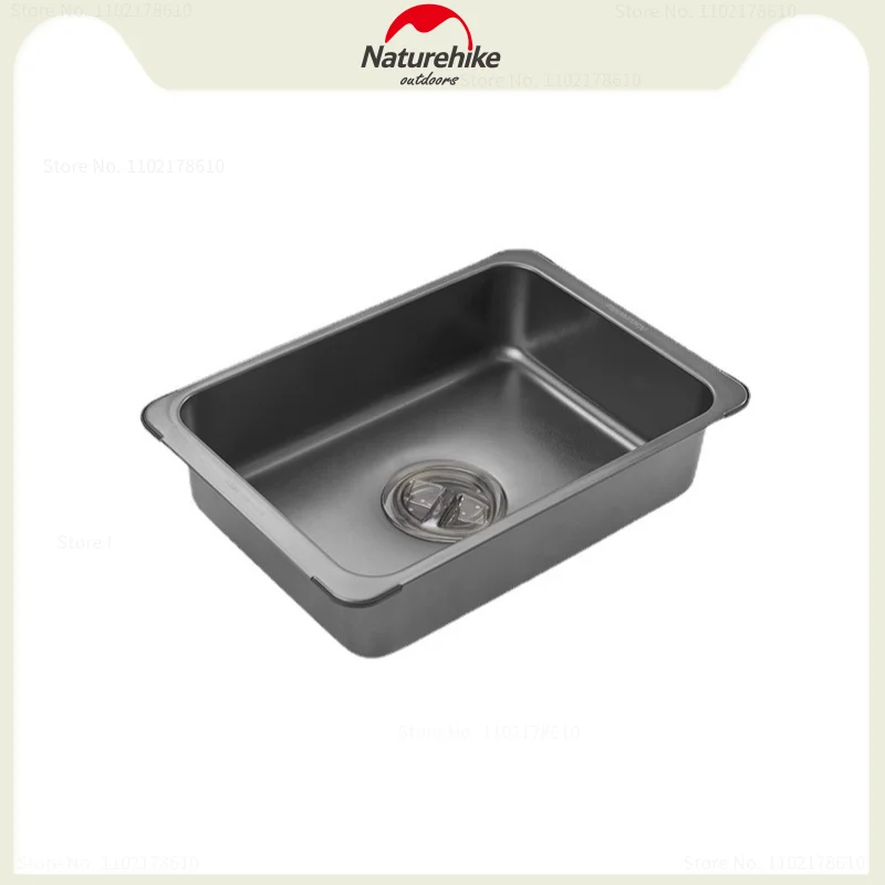 

Naturehike 304 Stainless Steel Table Basin Portable Outdoor Delicate Camping Picnic Hand Washing Dishwashing Sink Black