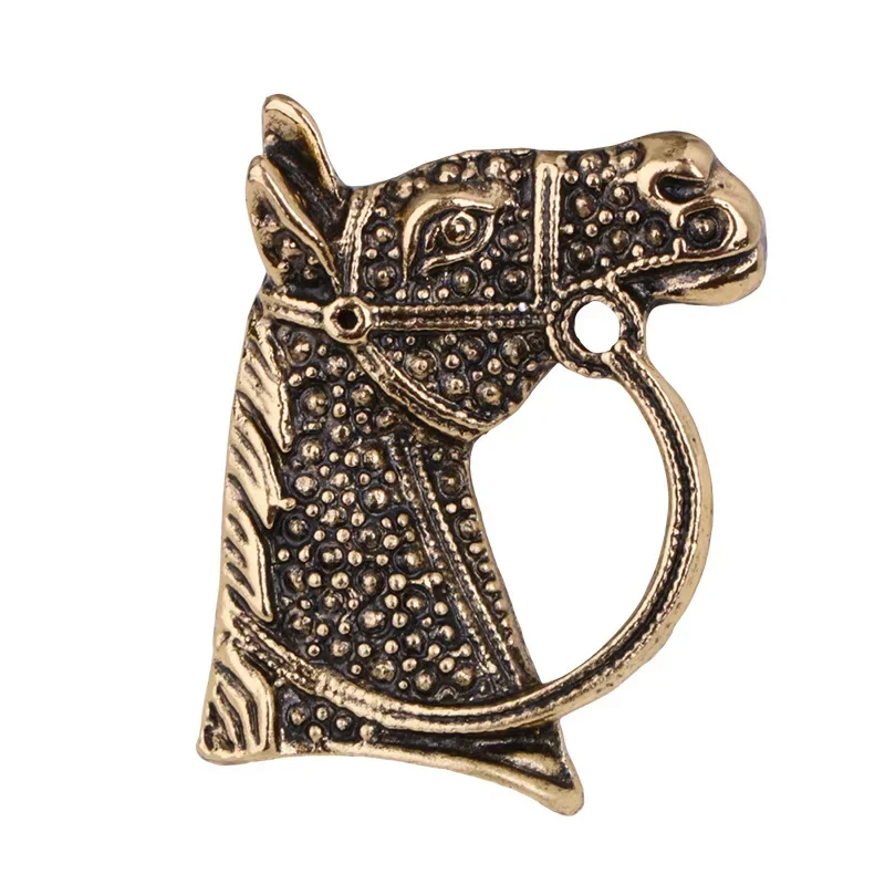 Broche Tête De Loup En Alliage - Collier Ou épinglette Tendance Pour Chemise, Pull, Débardeur - Accessoire Cadeau Original