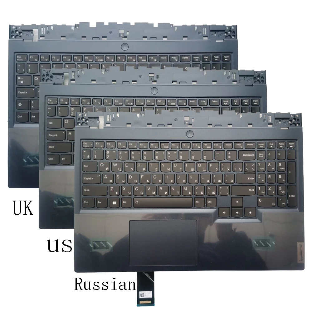 

New US/UK/Russian Keyboard For Lenovo Legion 5-15ITH6H 15ITH6 15ACH6H 15ACH6 15ACH6A With Palmrest Upper Cover Case Backlight