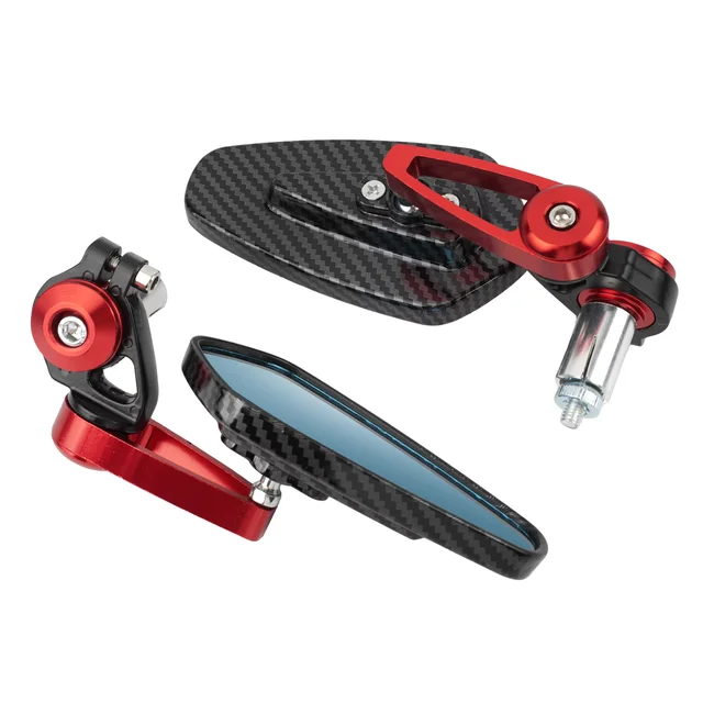 7/8" 22mm CNC Motorcycle Rearview Mirrors Universal Clear Glass Scooter Bar End Handlebar Mirror Rear View Mirror Accessories
