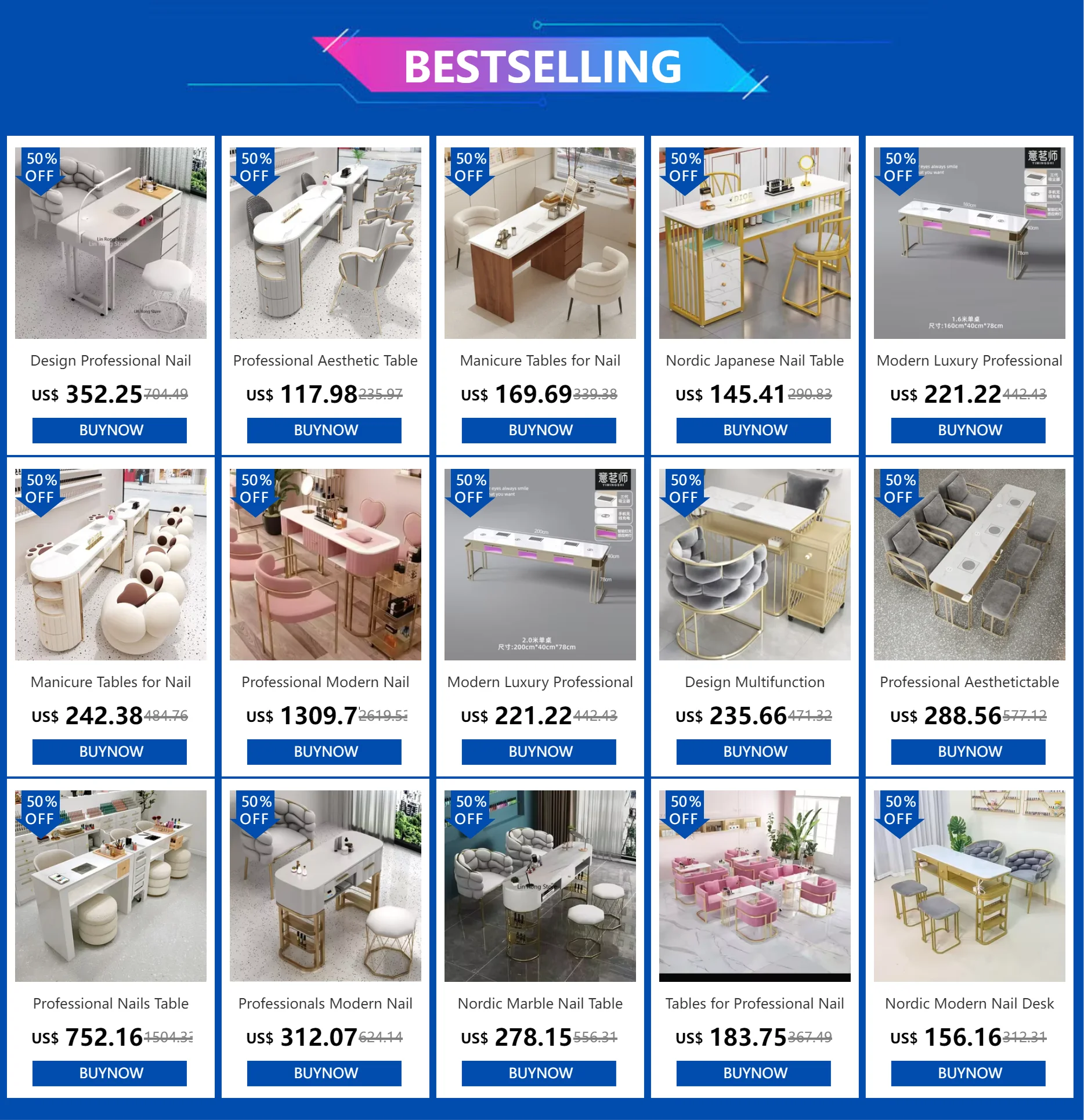 Description Picture 2 of itemProfessional Manicure Table Salon Nail Tables Desk Beauty Equipment Dust Collector Mobilier Onglerie Professionnelle Furniture