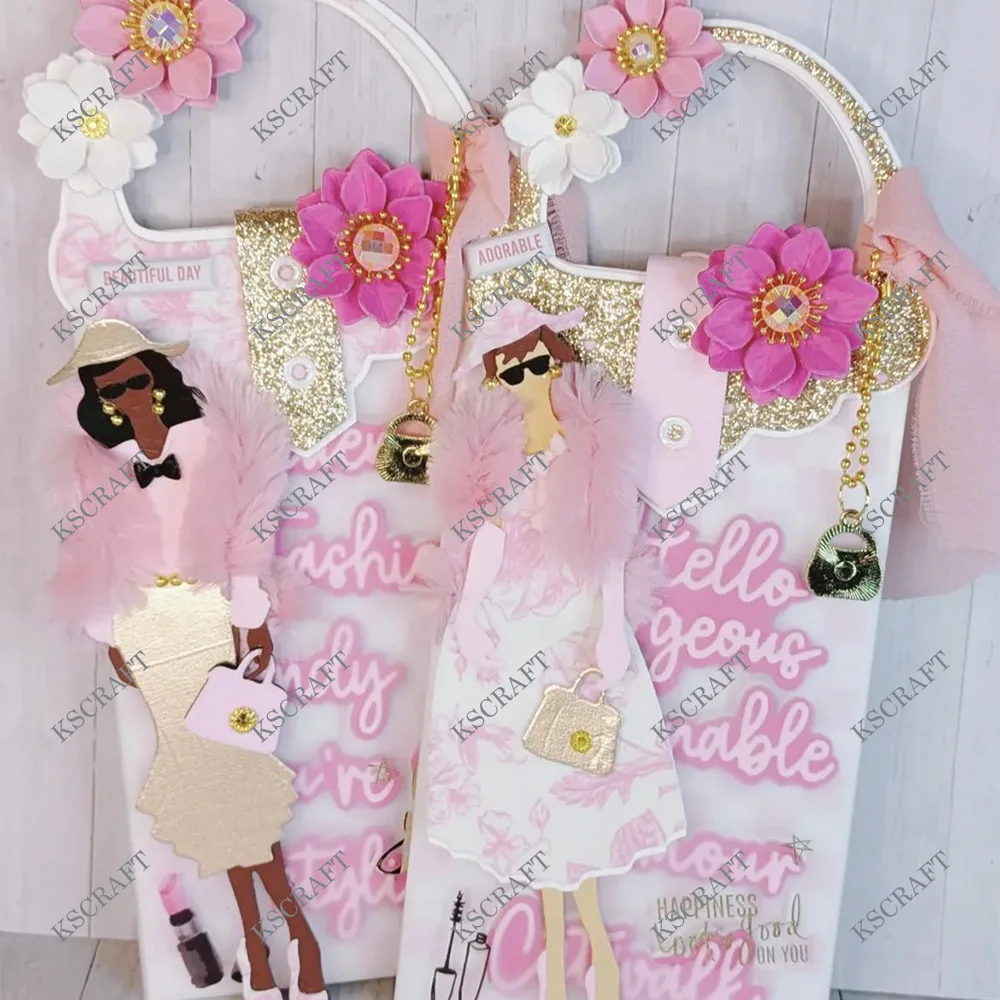 KSCRAFT 지갑 탑 백 토퍼 커팅 다이 스텐실 DIY Scrapbooking 장식 엠보싱 DIY 종이 카드