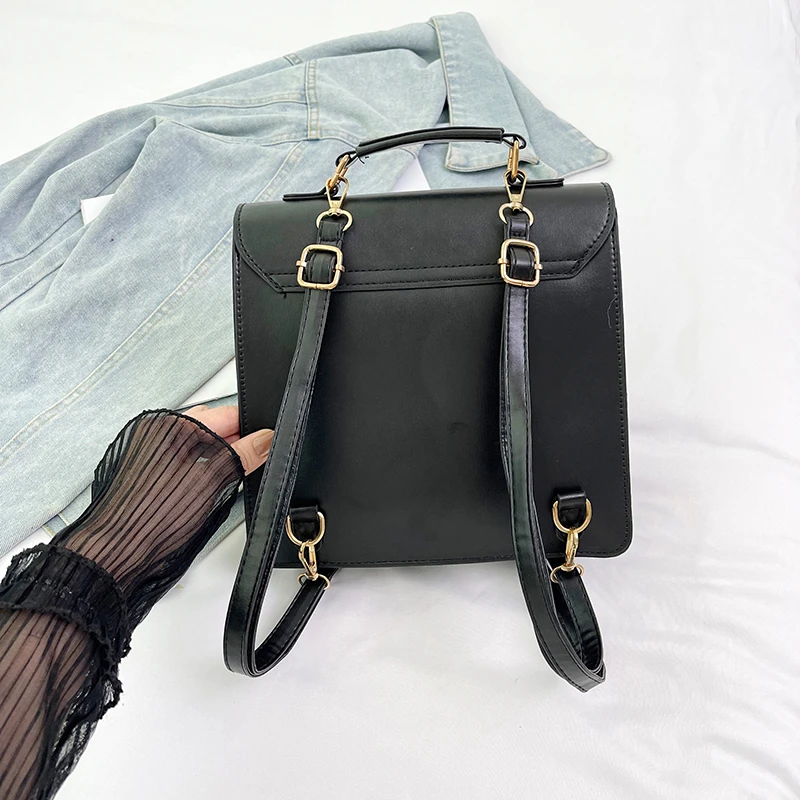 Japanese School Small Backpack Student Shoulder Crossbody Bag Clear Window Ita Handbag With Insert For Pin Display Rucasack 5