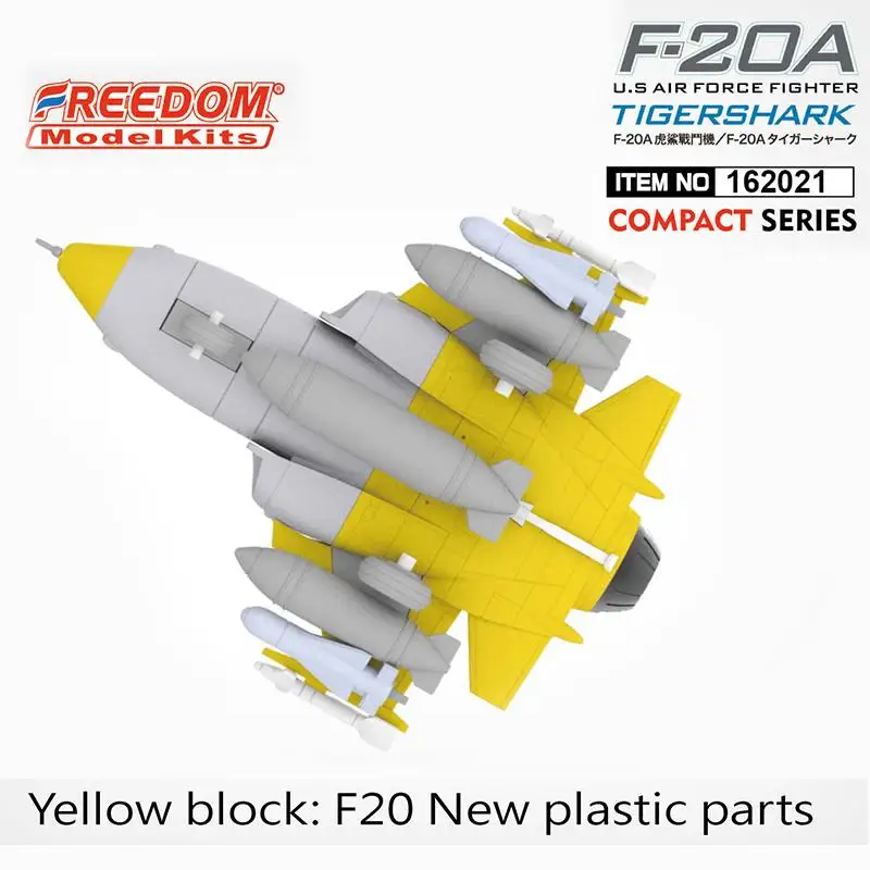 Détail de la carlingue du F-20A Tigershark avec ses lignes épurées, kit maquette LIBERTIS 1/72.