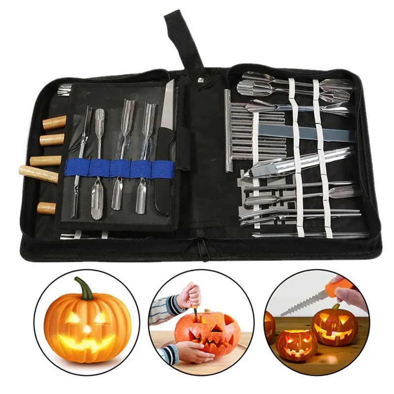 46PiecesCulinaryCarvingToolSetFruitVegetableGarnishingCutting