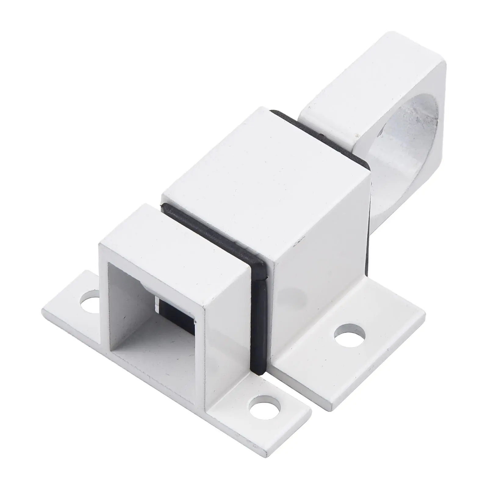 1x Door Bolt Latch Automatic Door Spring Bounce Lock Window Gate Security Pull Ring Aluminum-Alloy Anti-Theft Self Closing Latch