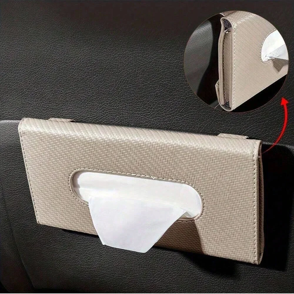 car tissue holder Car Tissue Holder Car Sun Visor Napkin Case Multifunctional PU Leather Back Seat Tissue Box Bag For All Models
