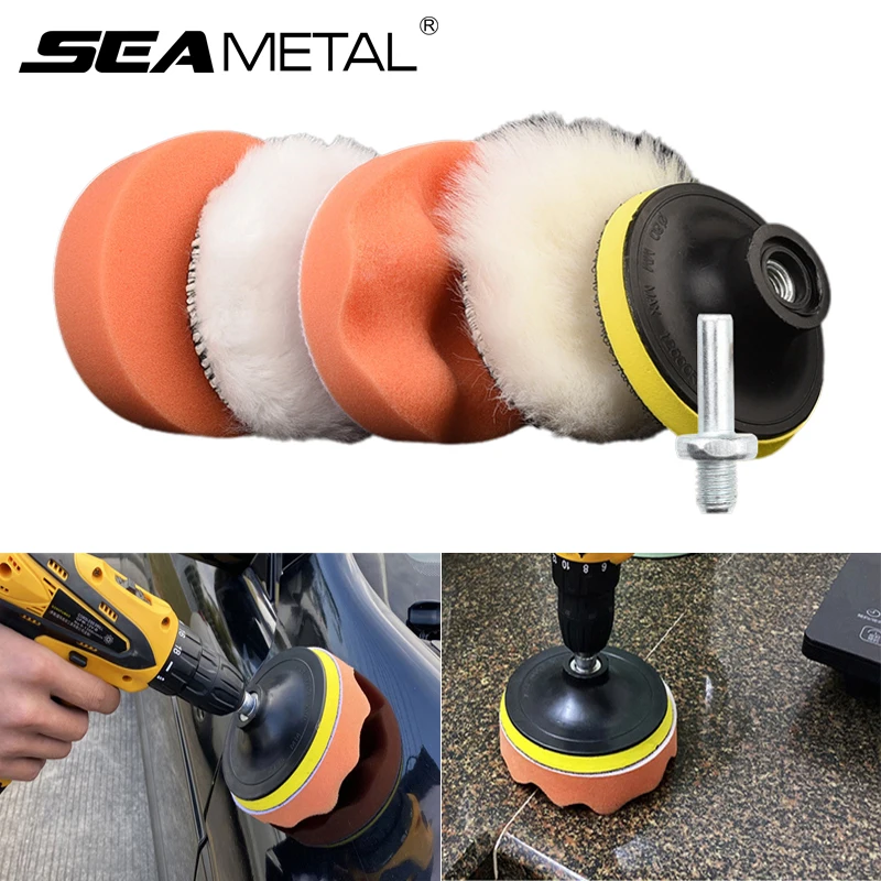 Car Polishing Disc Sponge Pads Kit 6Pcs for Auto Detailing Waxing Remove Scratches