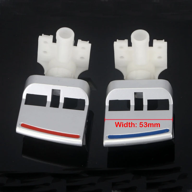 Water dispenser Accessories Faucet Switch 2pcs Red Blue Width 53mm hot cold Water Mouth oblique angle Key press type Replacement
