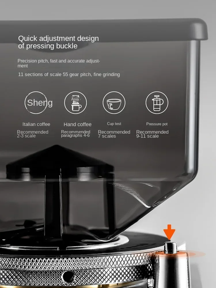 Gemilai CRM9016 Automatic commercial bean grinding intelligent fast quantitative high-end coffee bean grinder 2