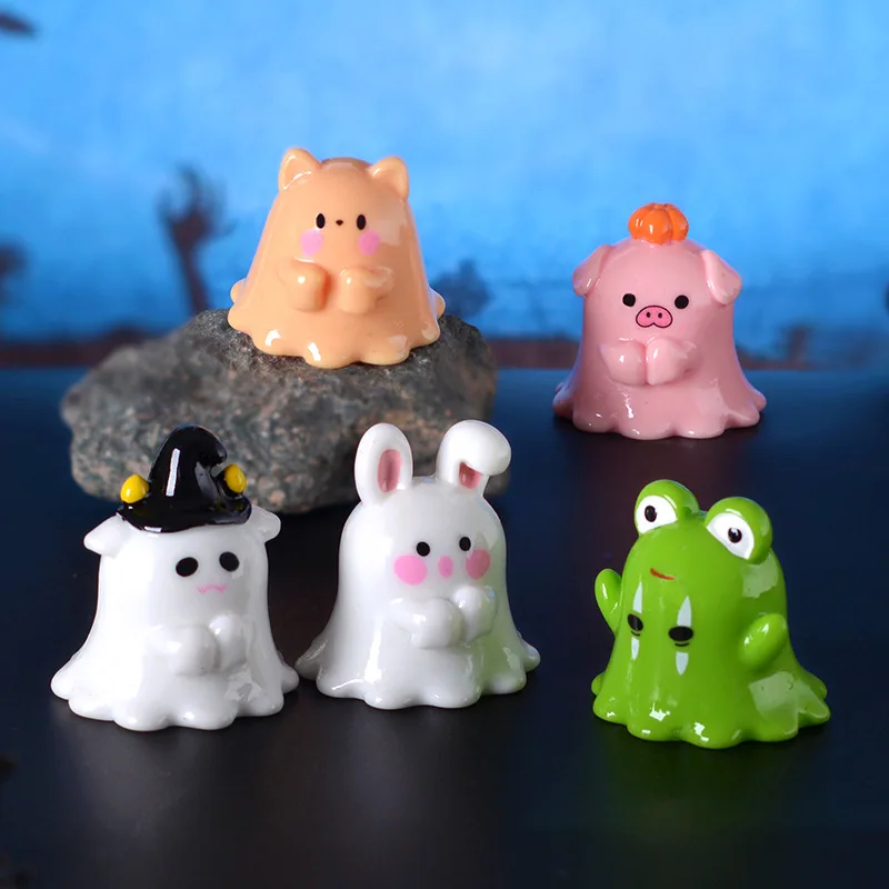 Figurine-Miniature-Funny-Ghost-Pig-Rabbit-Animals-Micro-Landscape ...