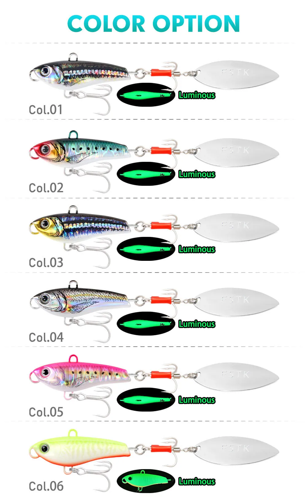 FSTK Süßwasser Makrele Bass Metall Vib Shad Casting Shore Jig 14 21 28G Jigging Klinge Löffel Angeln Köder künstliche Köder Tackle – Detail 7