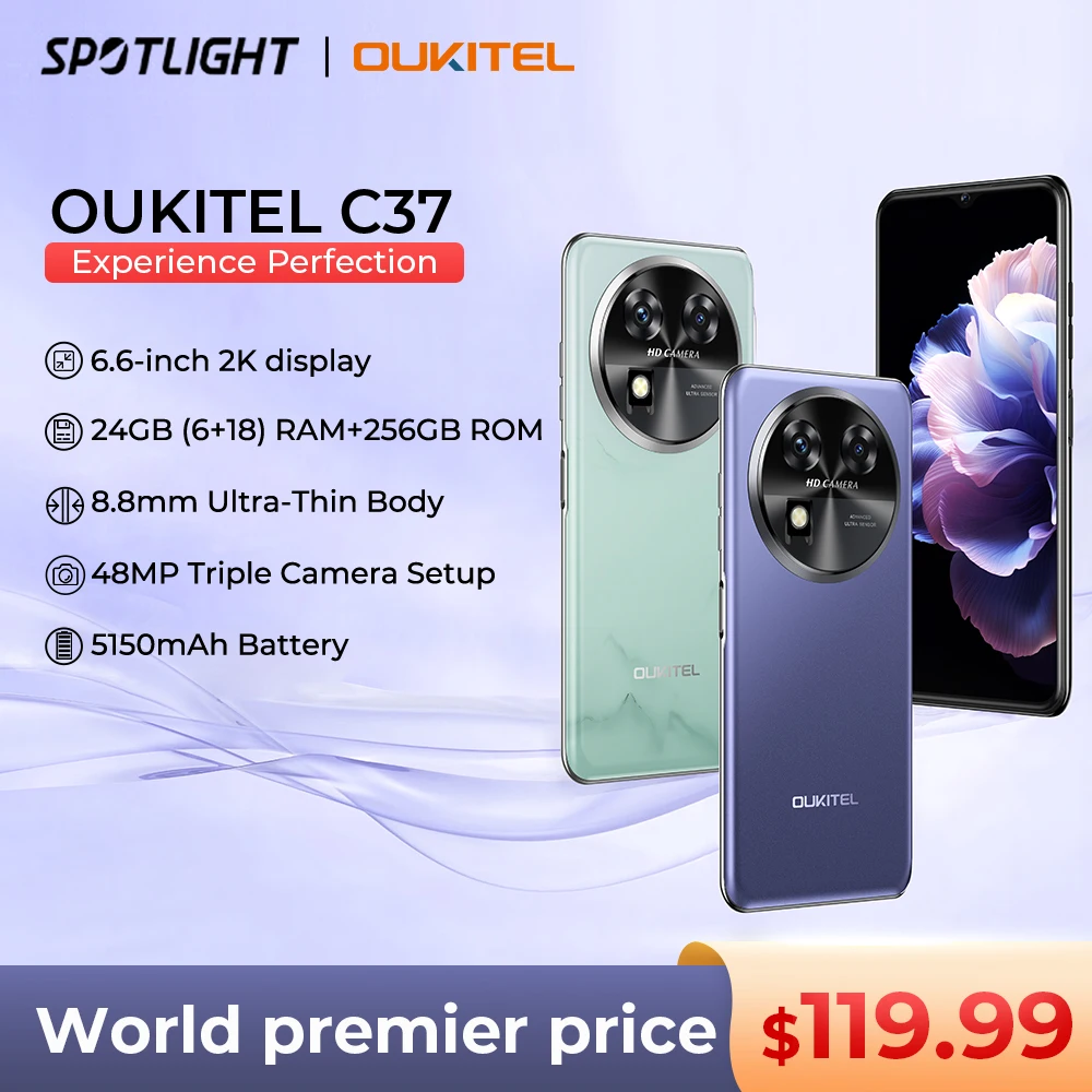 [Wereldpremière] Oukitel C37 Smartphone 6.6 