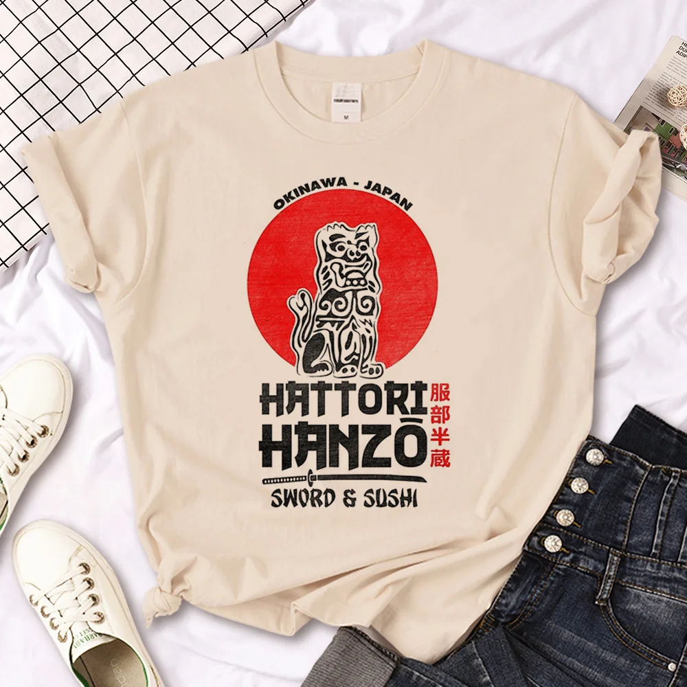 

Samurai tshirt women Y2K comic manga t shirt female graphic designer manga clothing