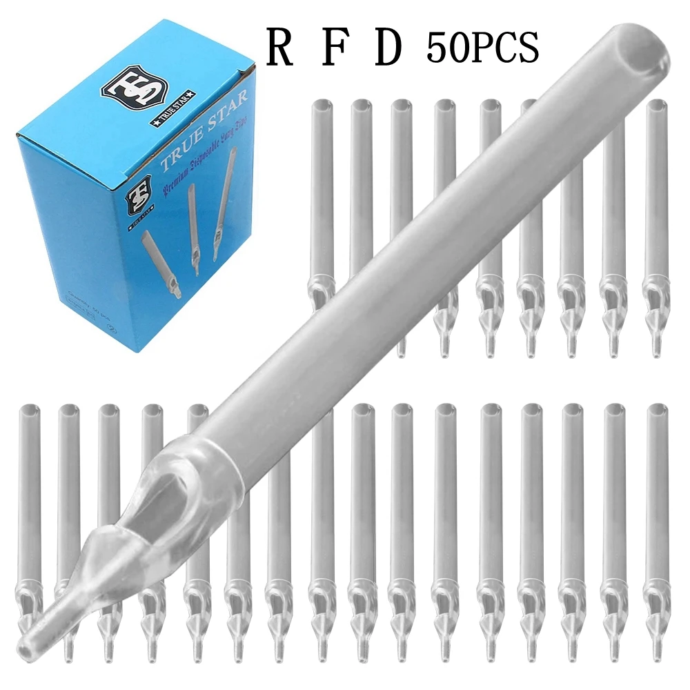 TRUE STAR Tattoo Tips Clear Long Disposable Tips 108mm Tattoo Needles Tip for Accessories Supply