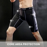 Hot Compression Shorts Men Gym Shorts Compression Underwear Crossfit Shorts Running Short Sport  Training Quick-Drying Bottoms 2