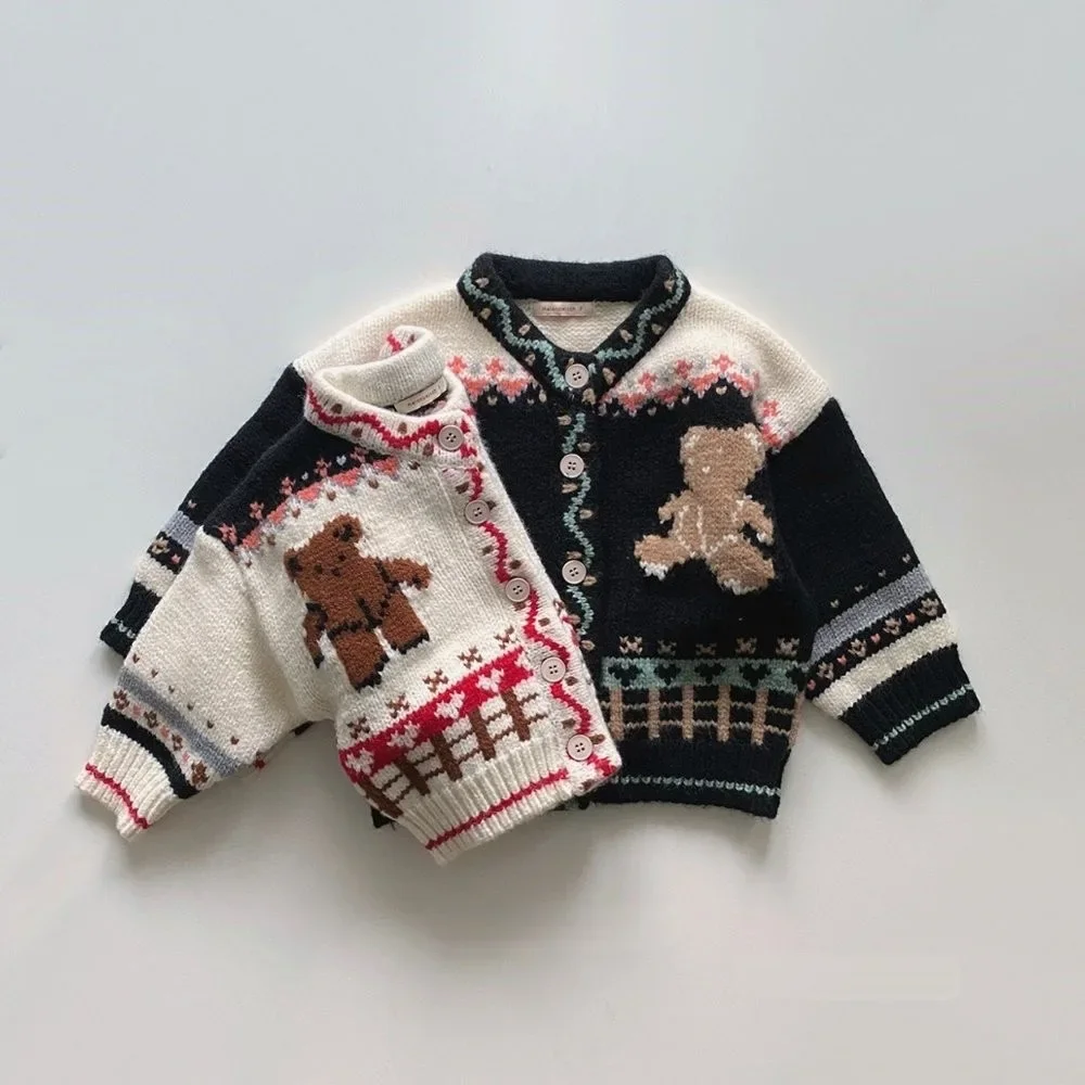 Korean Children Knitted Sweater for Autumn Winter