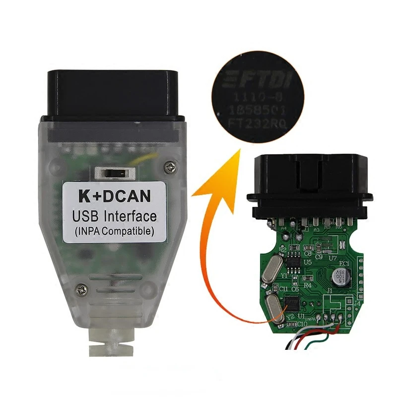 

High quality INPA K+CAN with FTD232RL with switch diagnostic detection data cable