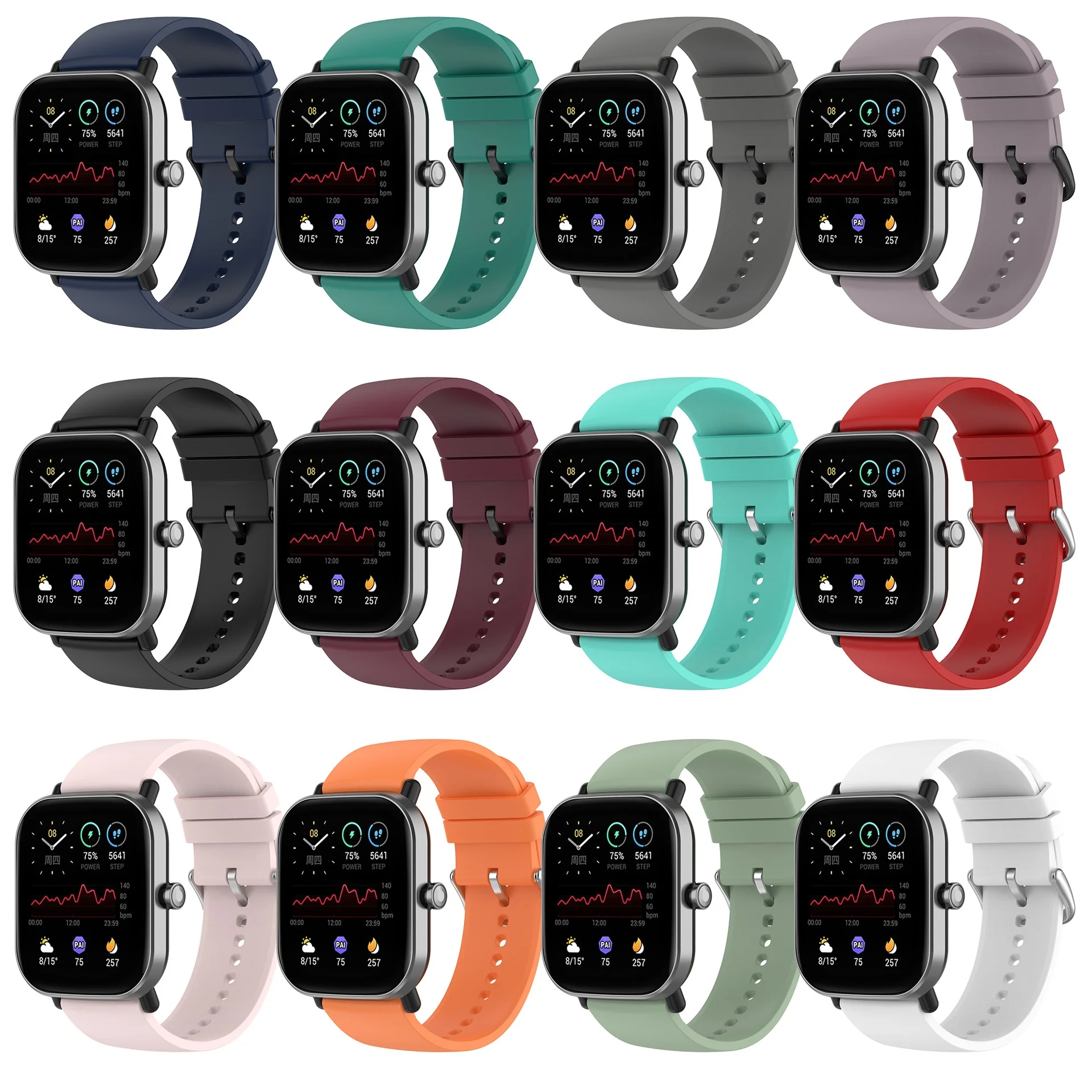 

Silicone Soft Strap For Huami Amazfit Bip BIT Lite Youth 1S Smart Watch Wrist Bracelet For Amazfit Bip U Pro GTS Watchband Strap
